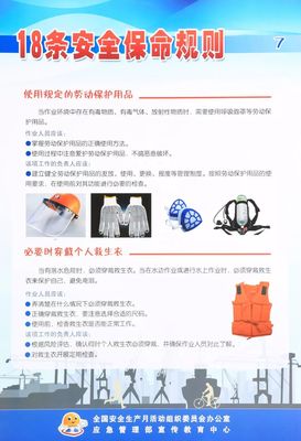 安全文化理念與安全生產(chǎn)保命規(guī)則科普掛圖 | 勞動(dòng)保護(hù)用品銷售指南